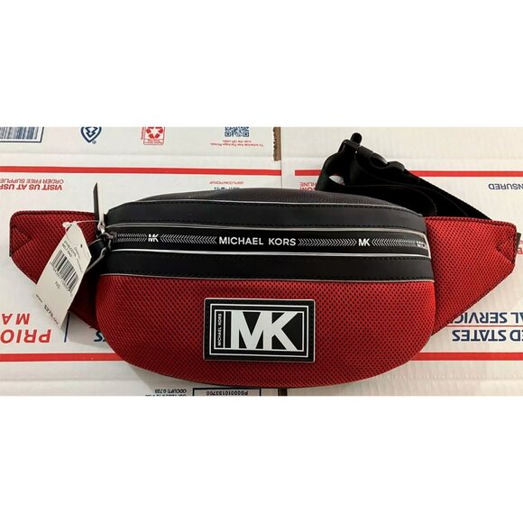 Michael Kors Handbags - S Michael Kors Cooper Belt Bag Racing Red / Black 37U0LCOY0L NWT $278 Retail